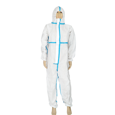 Wit Medisch Beschikbaar Beschermend Overtrek, PPE Waterdicht Type 4 5 6 van Overtrekkostuum