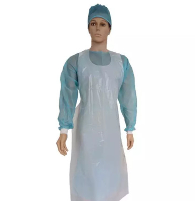 Waterdichte Beschikbare Plastic Schort 0.045MM Dikte met Banden bij Taille