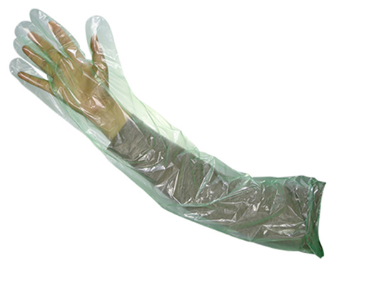 De aangepaste Beschikbare Plastic Handschoenen, Veterinaire Handschoenen snakken LDPE Materiaal