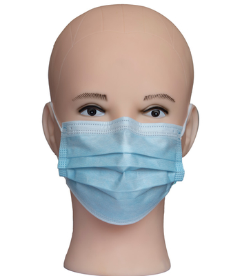 25gr pp smelten Opgeblazen Chirurgisch Beschikbaar Gezichtsmasker 3 Vouw met Oorlijnen