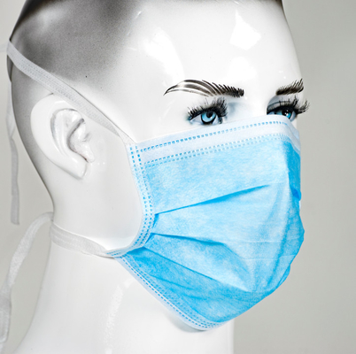 Lichtgewicht Geurloos niet Geweven Beschikbaar Gezichtsmasker met Banden 3 Vouwen