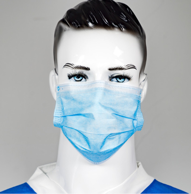 Het Beschikbare Chirurgische Masker van antistof Antidruppeltjes, het Masker van het 3 Vouwgezicht met Banden